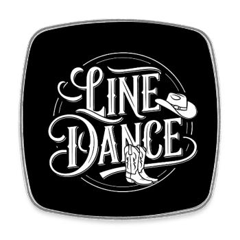 Line Dancing Country Dance - Line Dance Tanzen - Viereckiger Kühlschrankmagnet - Weiß - Vorne