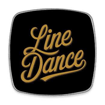 Line Dancing Country Dance - Line Dance Tanzen - Square fridge magnet - white - Front
