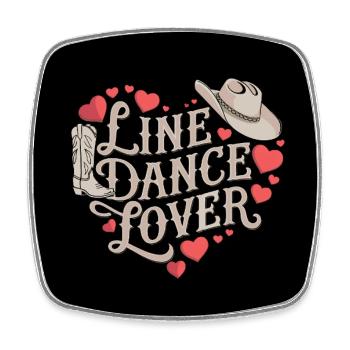 Line Dancing Country Dance - Line Dance Tanzen - Viereckiger Kühlschrankmagnet - Weiß - Vorne
