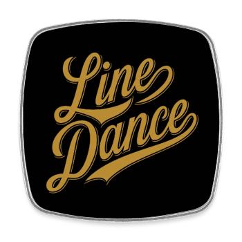 Line Dancing Country Dance - Line Dance Tanzen - Square fridge magnet - white - Front