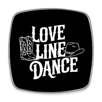 Line Dancing Country Dance - Line Dance Tanzen - Viereckiger Kühlschrankmagnet - Weiß - Vorne