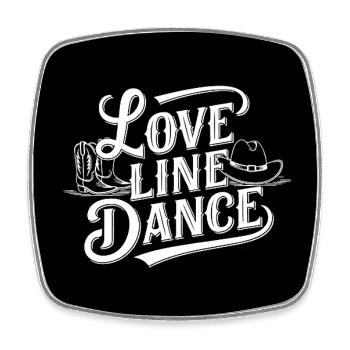 Line Dancing Country Dance - Line Dance Tanzen - Viereckiger Kühlschrankmagnet - Weiß - Vorne