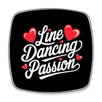 Line Dancing Country Dance - Line Dance Tanzen - Viereckiger Kühlschrankmagnet - Weiß - Vorne