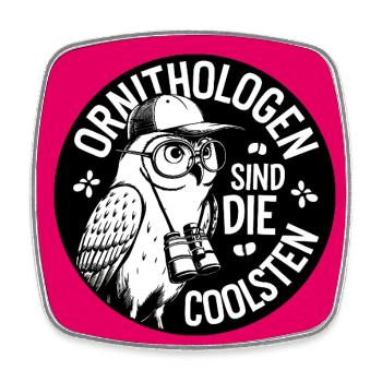 Ornithologen sind die Coolsten lustige Eule - Viereckiger Kühlschrankmagnet - Weiß - Vorne