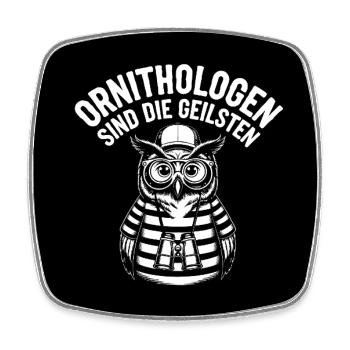Ornithologen sind die Coolsten lustige Eule - Viereckiger Kühlschrankmagnet - Weiß - Vorne