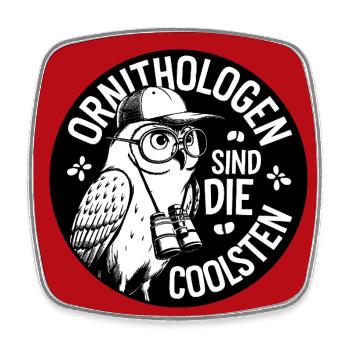 Ornithologen sind die Coolsten lustige Eule - Viereckiger Kühlschrankmagnet - Weiß - Vorne