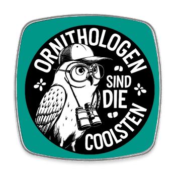 Ornithologen sind die Coolsten lustige Eule - Viereckiger Kühlschrankmagnet - Weiß - Vorne
