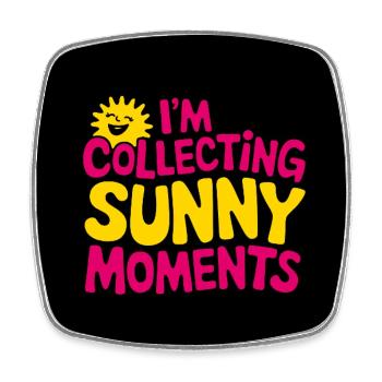 Sunny Moments Summer Sun sunny vibes - Viereckiger Kühlschrankmagnet - Weiß - Vorne
