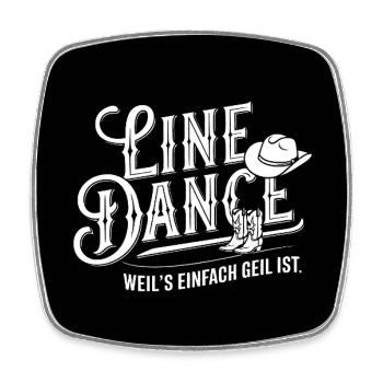 Ich liebe Line Dance Mitglied Tanzgruppe Training - Viereckiger Kühlschrankmagnet - Weiß - Vorne