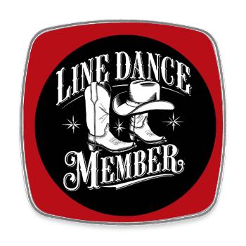 Line Dance Mitglied Tanzgruppe Training - Viereckiger Kühlschrankmagnet - Weiß - Vorne