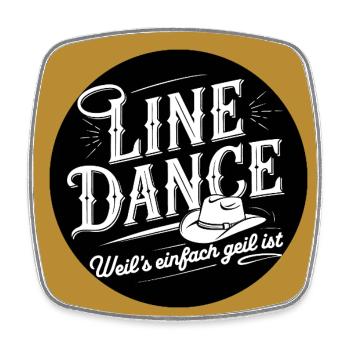 Ich liebe Line Dance Mitglied Tanzgruppe Training - Viereckiger Kühlschrankmagnet - Weiß - Vorne