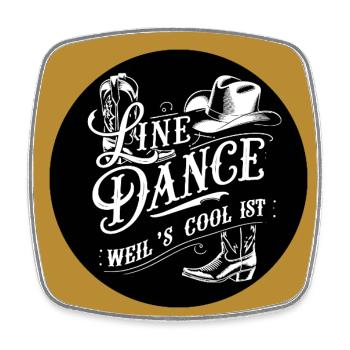 Ich liebe Line Dance Mitglied Tanzgruppe Training - Viereckiger Kühlschrankmagnet - Weiß - Vorne