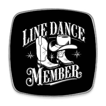 Ich liebe Line Dance Mitglied Tanzgruppe Training - Viereckiger Kühlschrankmagnet - Weiß - Vorne