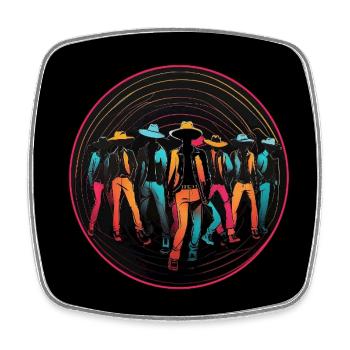 Line Dance mein Hobby - meine Passion - mein Ding - Viereckiger Kühlschrankmagnet - Weiß - Vorne