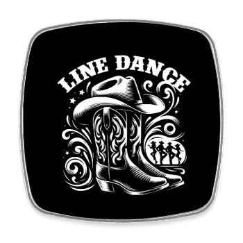 Line Dance mein Hobby - meine Passion - mein Ding - Viereckiger Kühlschrankmagnet - Weiß - Vorne