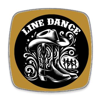 Line Dance mein Hobby - meine Passion - mein Ding - Viereckiger Kühlschrankmagnet - Weiß - Vorne