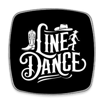 Line Dance mein Hobby - meine Passion - mein Ding - Viereckiger Kühlschrankmagnet - Weiß - Vorne