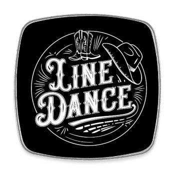 La danse en ligne : mon hobby - ma passion - mon truc - Magnet carré - blanc - Devant