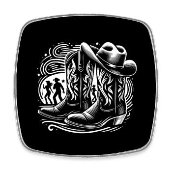 Line Dance mein Hobby - meine Passion - mein Ding. - Viereckiger Kühlschrankmagnet - Weiß - Vorne
