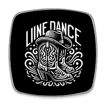 Line dancing my hobby - my passion - my thing - Square fridge magnet - white - Front