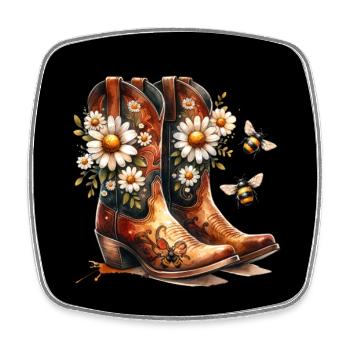 Line Dance mein Hobby - meine Passion - mein Ding - Viereckiger Kühlschrankmagnet - Weiß - Vorne