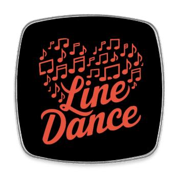 Ich liebe Line Dance Mitglied Tanzgruppe Training - Viereckiger Kühlschrankmagnet - Weiß - Vorne