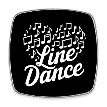 I Love Line Dance Member Dance Group Training - Square fridge magnet - white - Front