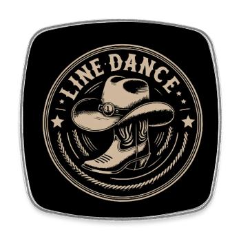 Line Dance my hobby Line Dance - Square fridge magnet - white - Front