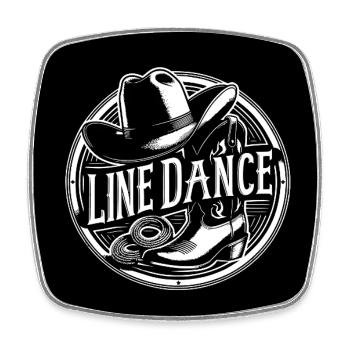 Line Dance my hobby Line Dance - Square fridge magnet - white - Front