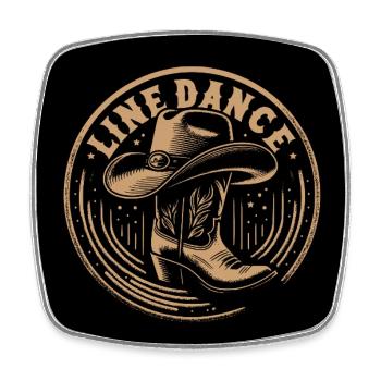 Line Dance my hobby Line Dance - Square fridge magnet - white - Front