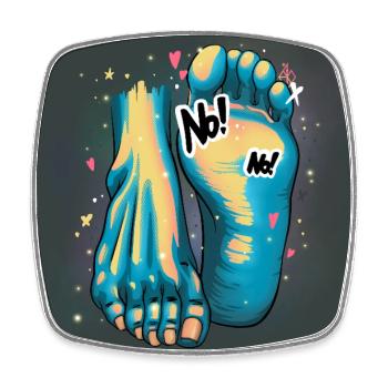 No no no! - Viereckiger Kühlschrankmagnet - Weiß - Vorne