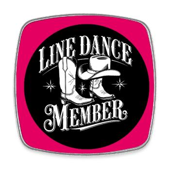 Line Dance Mitglied Tanzgruppe Training - Viereckiger Kühlschrankmagnet - Weiß - Vorne