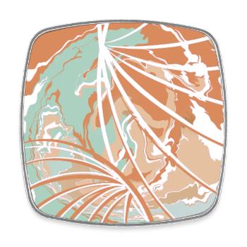 Travel love globetrotters abstract and colorful - Square fridge magnet - white - Front