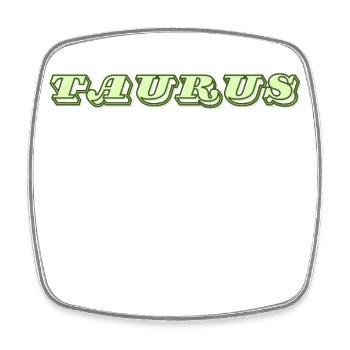 Logo "Taureau" - Magnet carré - blanc - Devant