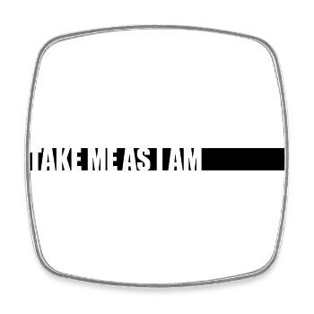 Logo Take me - Viereckiger Kühlschrankmagnet - Weiß - Vorne