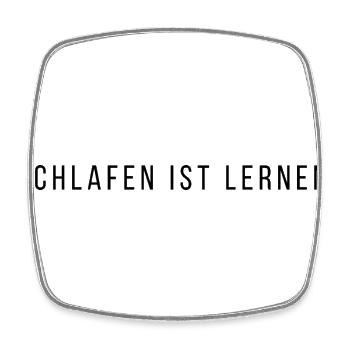 Quotes Schlafen Lernen LSBT - Viereckiger Kühlschrankmagnet - Weiß - Vorne