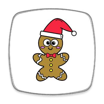 Gingerbread man - Square fridge magnet - white - Front