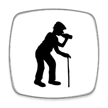 drinking alcohol beer drinking thirst bottle octo - Square fridge magnet - white - Front