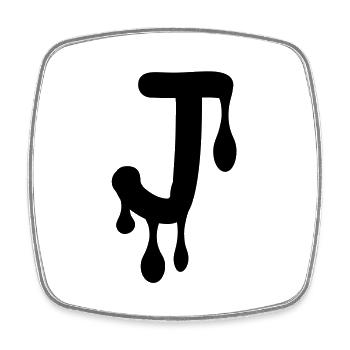 j_comic_graffiti - Square fridge magnet - white - Front