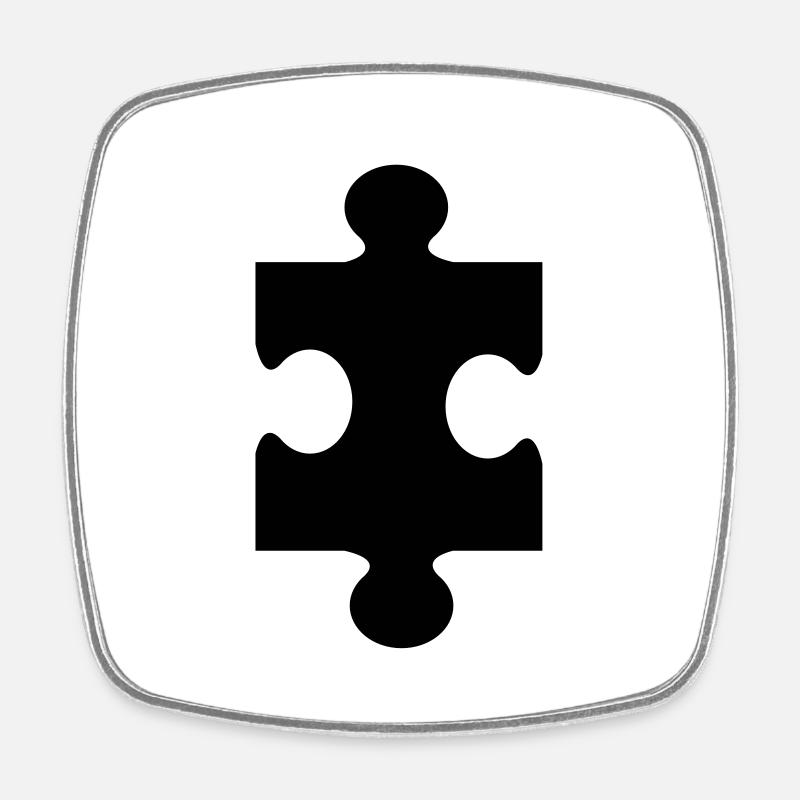 puzzle_2 - Square fridge magnet - white