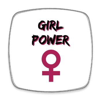 Frauenpower mit Frauen Symbol - Viereckiger Kühlschrankmagnet - Weiß - Vorne