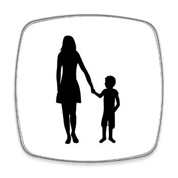 liebe sohn mutter muttertag mama und junge muttert - Viereckiger Kühlschrankmagnet - Weiß - Vorne