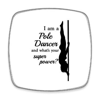 I am a Pole Dancer - Viereckiger Kühlschrankmagnet - Weiß - Vorne