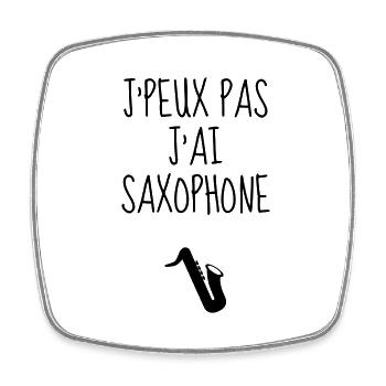 Saxophone Saxophoniste Musique Musicien Concert - Magnet carré - blanc - Devant