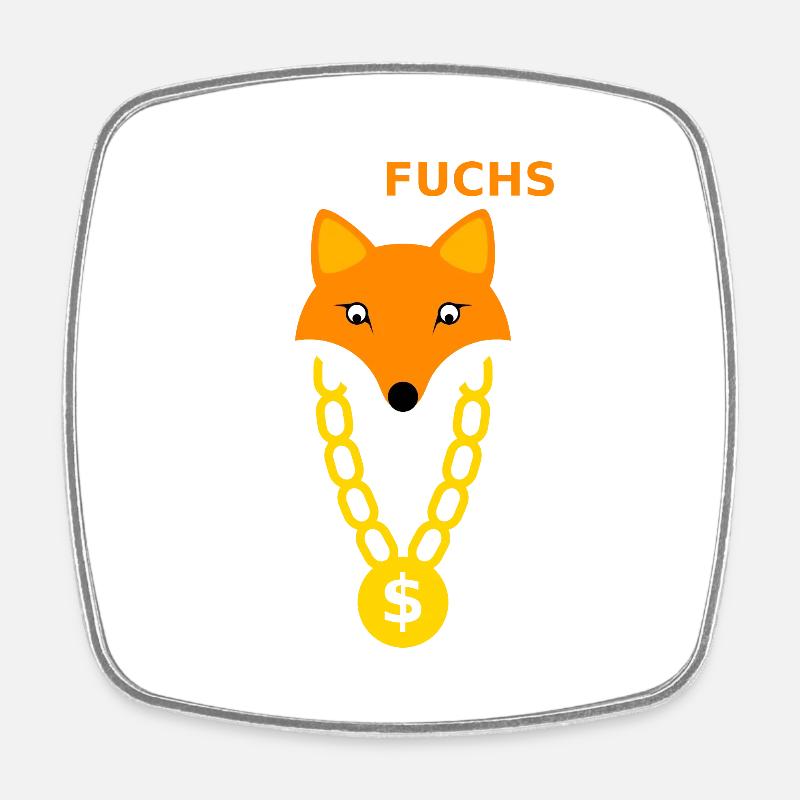 Sparfuchs - Viereckiger Kühlschrankmagnet - Weiß