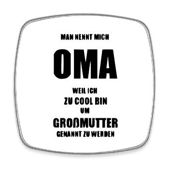 Geschenk für Oma Spruch - Viereckiger Kühlschrankmagnet - Weiß - Vorne