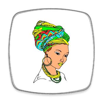 Africa - African beauty - Square fridge magnet - white - Front