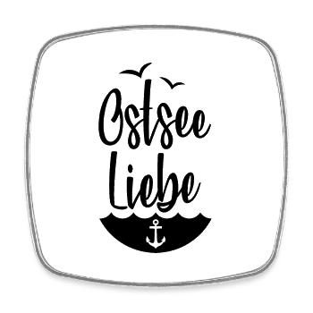OSTSEE LIEBE KÜSTE - Viereckiger Kühlschrankmagnet - Weiß - Vorne