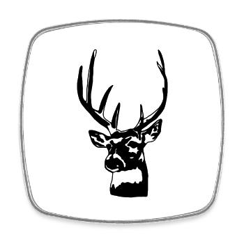 Deer Forest Antler Hunting - Square fridge magnet - white - Front