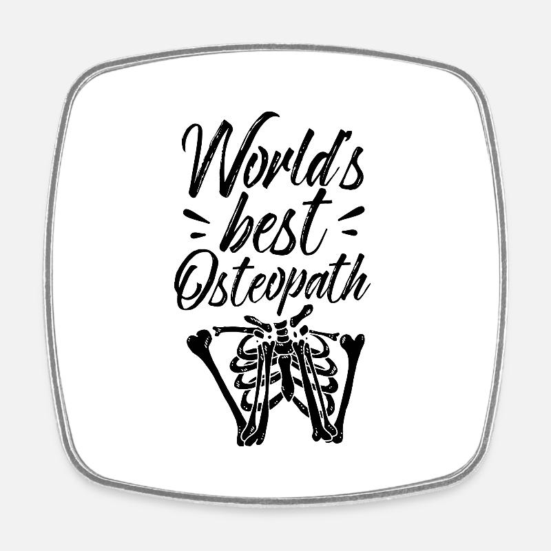 Ostéopathe ostéopathe ostéopathe profession ostéopathie - Magnet carré - blanc